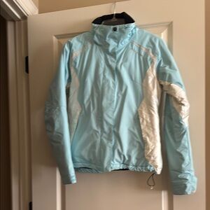 Women's Light Blue and White Jacket